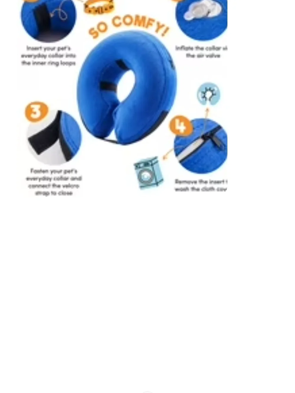 XL Blue Inflatable Dog Recovery Collar (40)